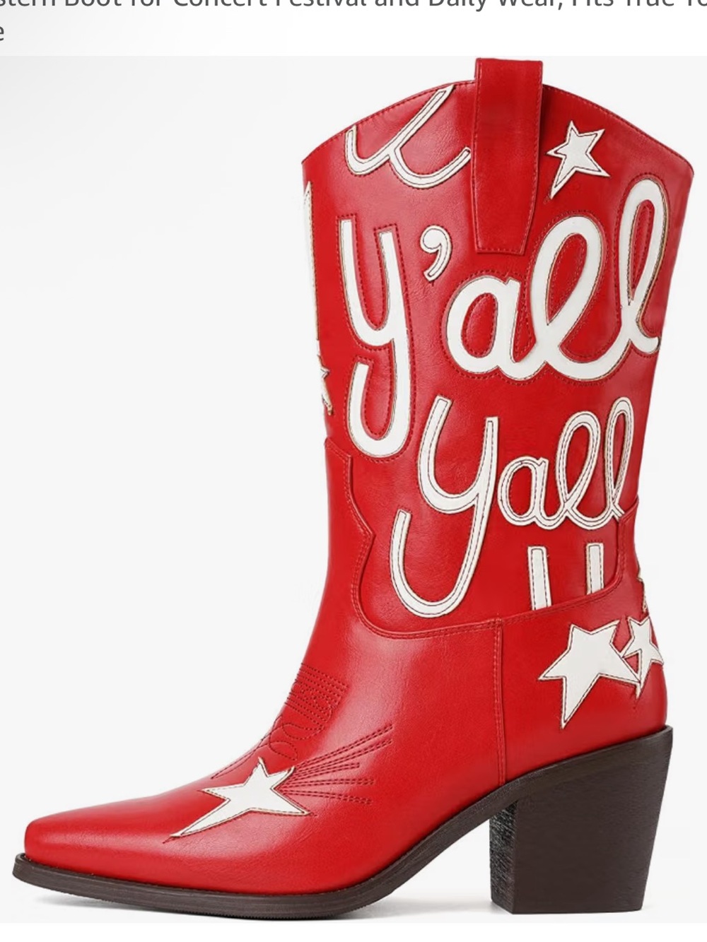 Women’s Red Yall cowboy boots